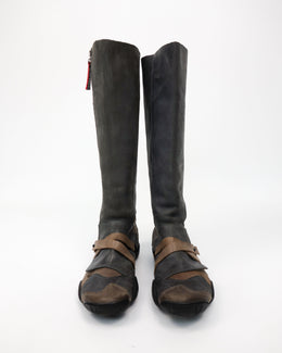 Marithé Francois Girbaud Racing Leather Boots 1990's