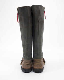 Marithé Francois Girbaud Racing Leather Boots 1990's