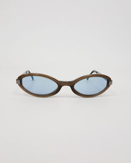 Moschino Ellipse Brown Sunglasses 2000's