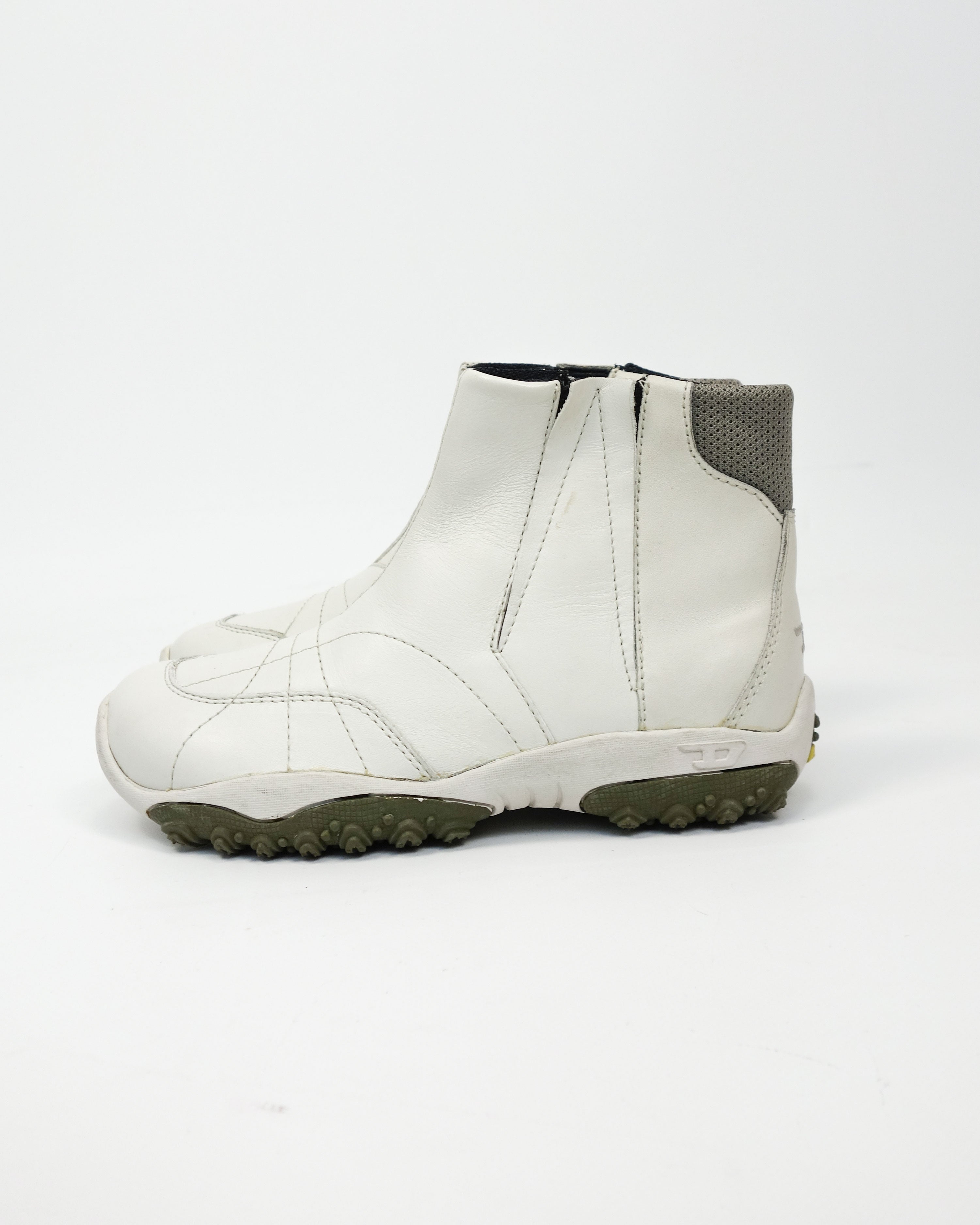 Diesel white shop boots