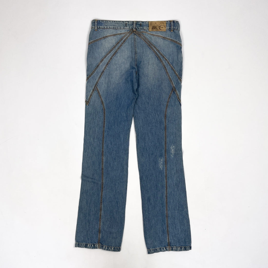 Roberto Cavalli Stitched Denim Pants 2000's