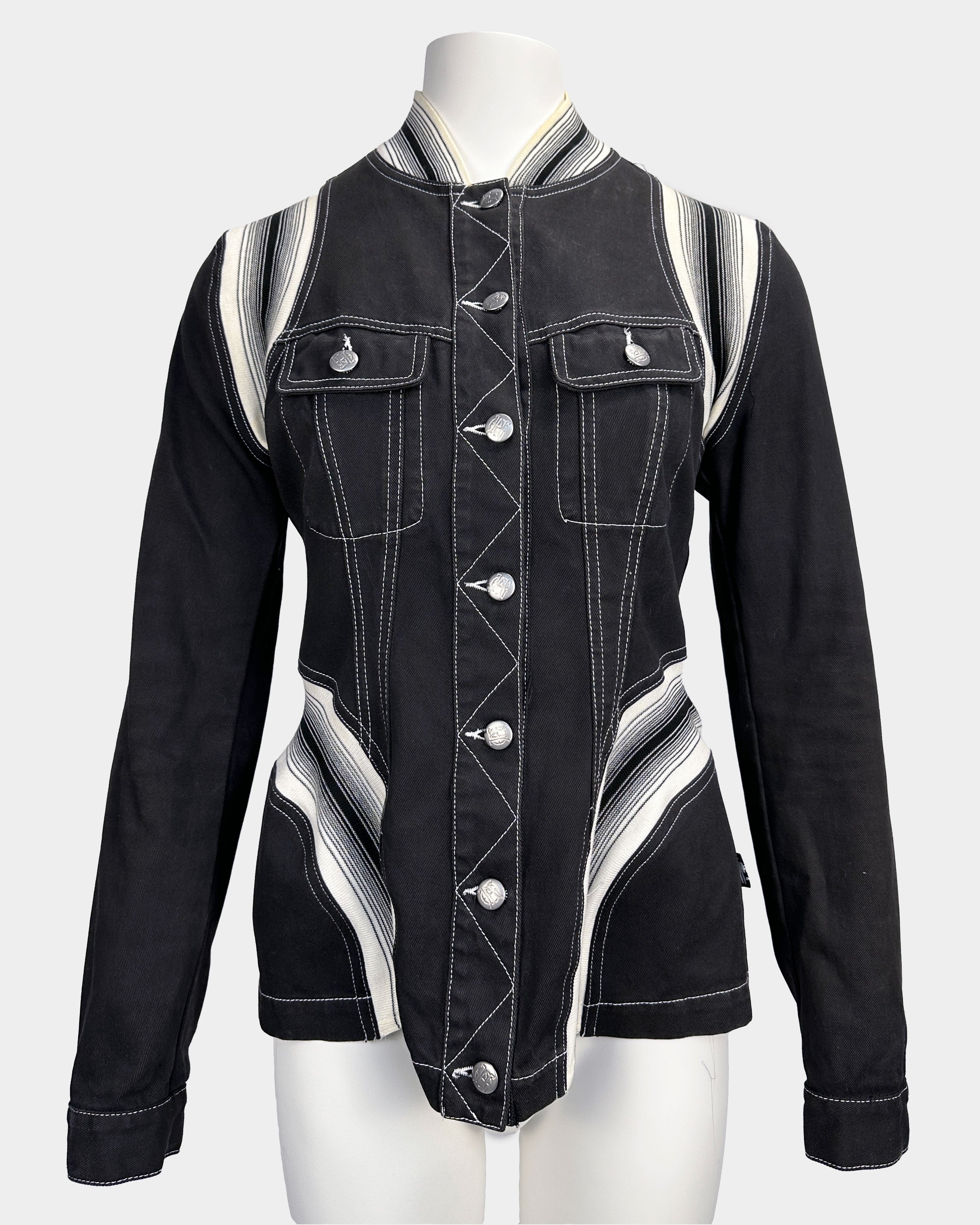 Jean Paul Gaultier Black & White Light Jacket 1990's – Vintage TTS