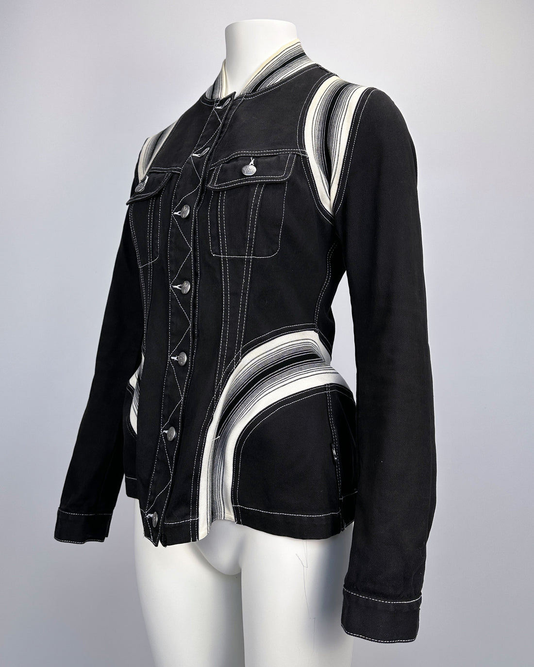 Jean Paul Gaultier Black & White Light Jacket 1990's