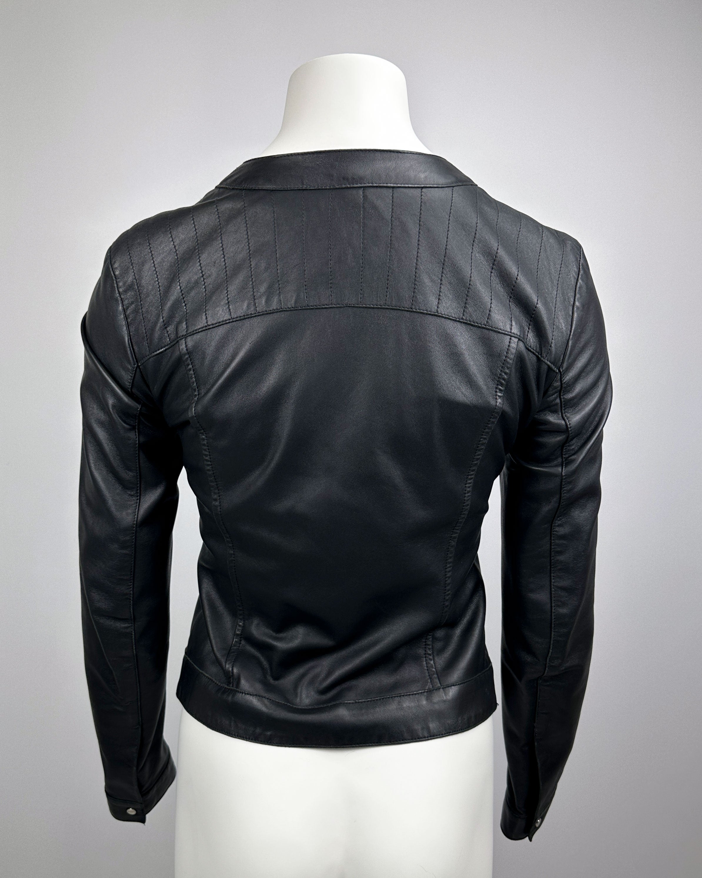 Dirk Bikkembergs Black Leather Jacket 2000's – Vintage TTS