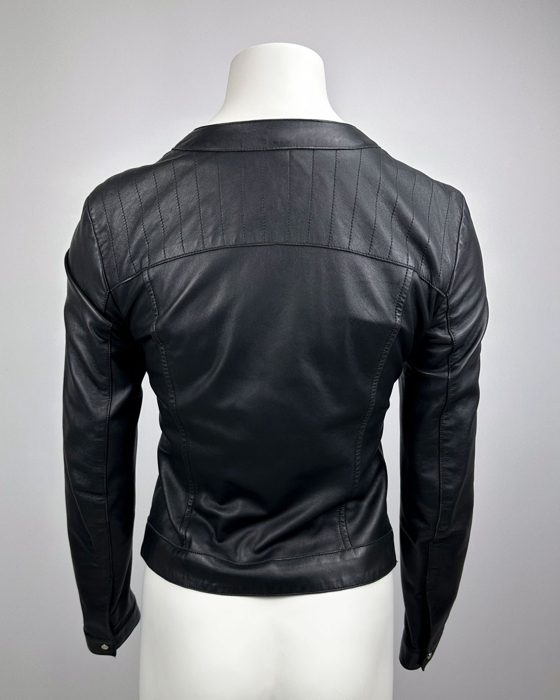 Dirk Bikkembergs Black Leather Jacket 2000's