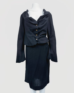 Vivienne Westwood Black Wool 2-Piece Set F/W 2009