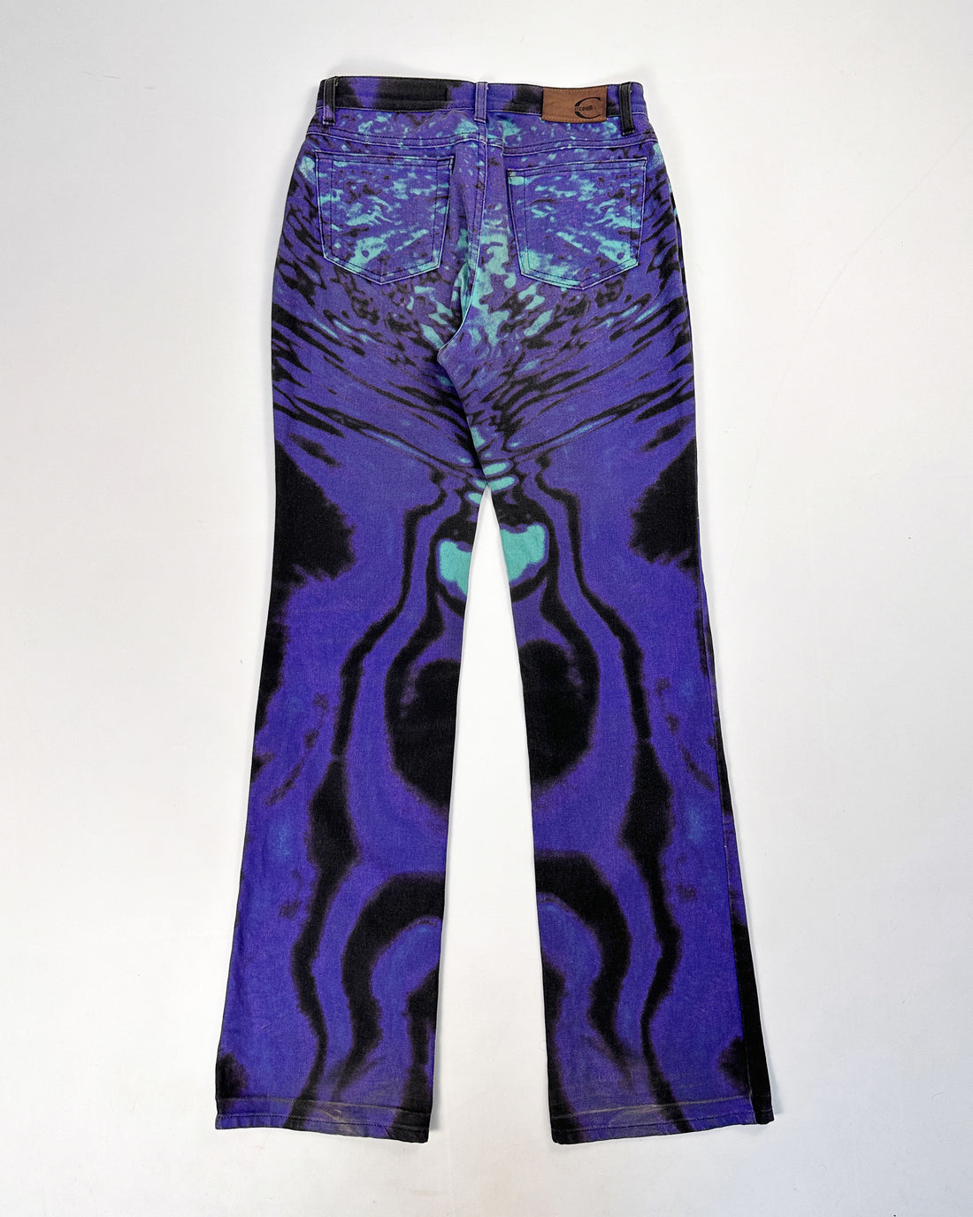 Roberto Cavalli Psychedelic Purple Print Pants 2000's