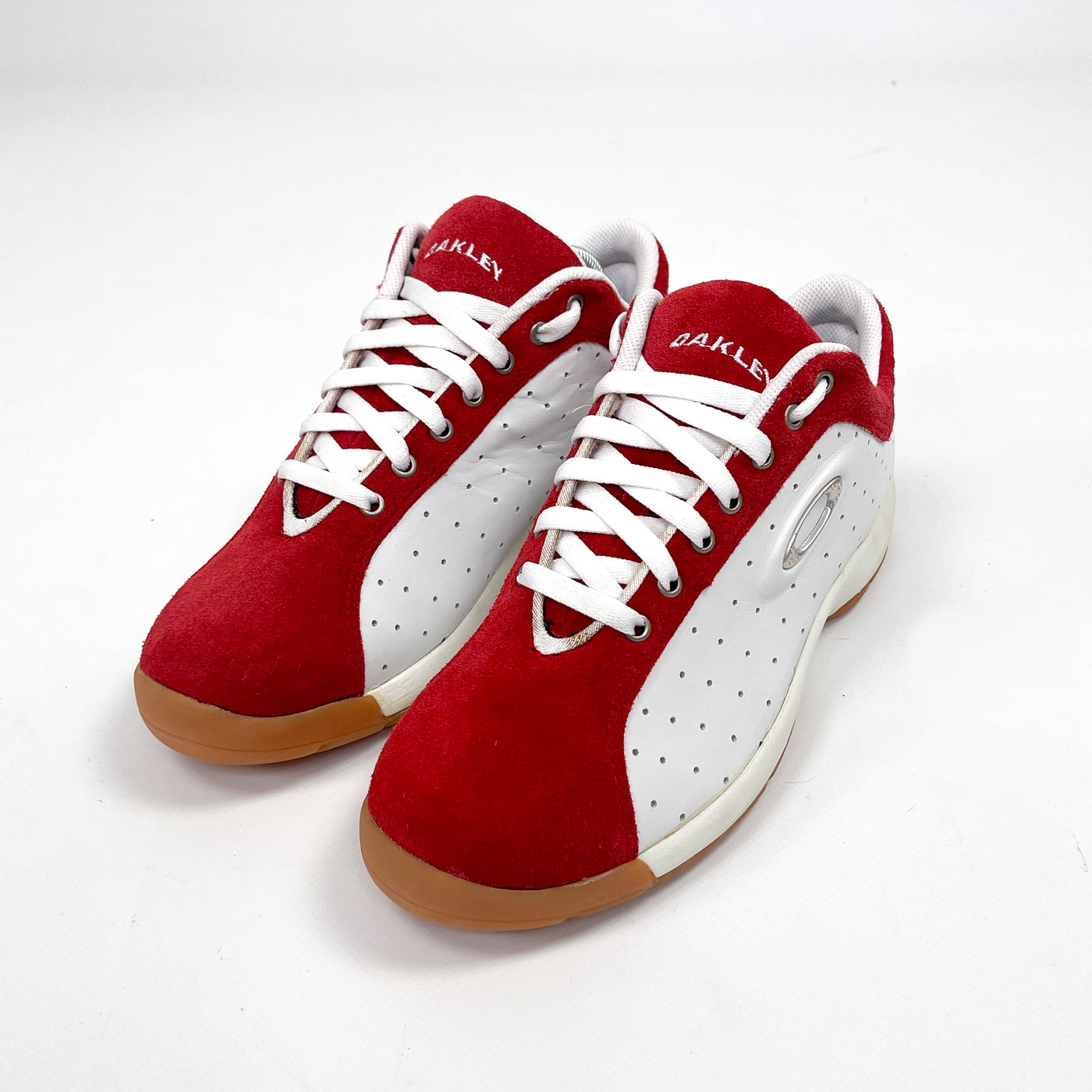 Oakley Factory Pillow Red Suede Sneakers 2000's