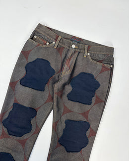 Custo Barcelona Square Pattern Patches Pants 2000's