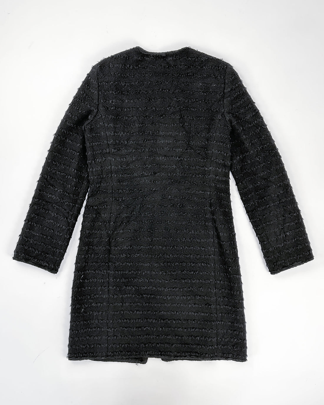 Dolce & Gabbana Black Texture Long Coat 2000's