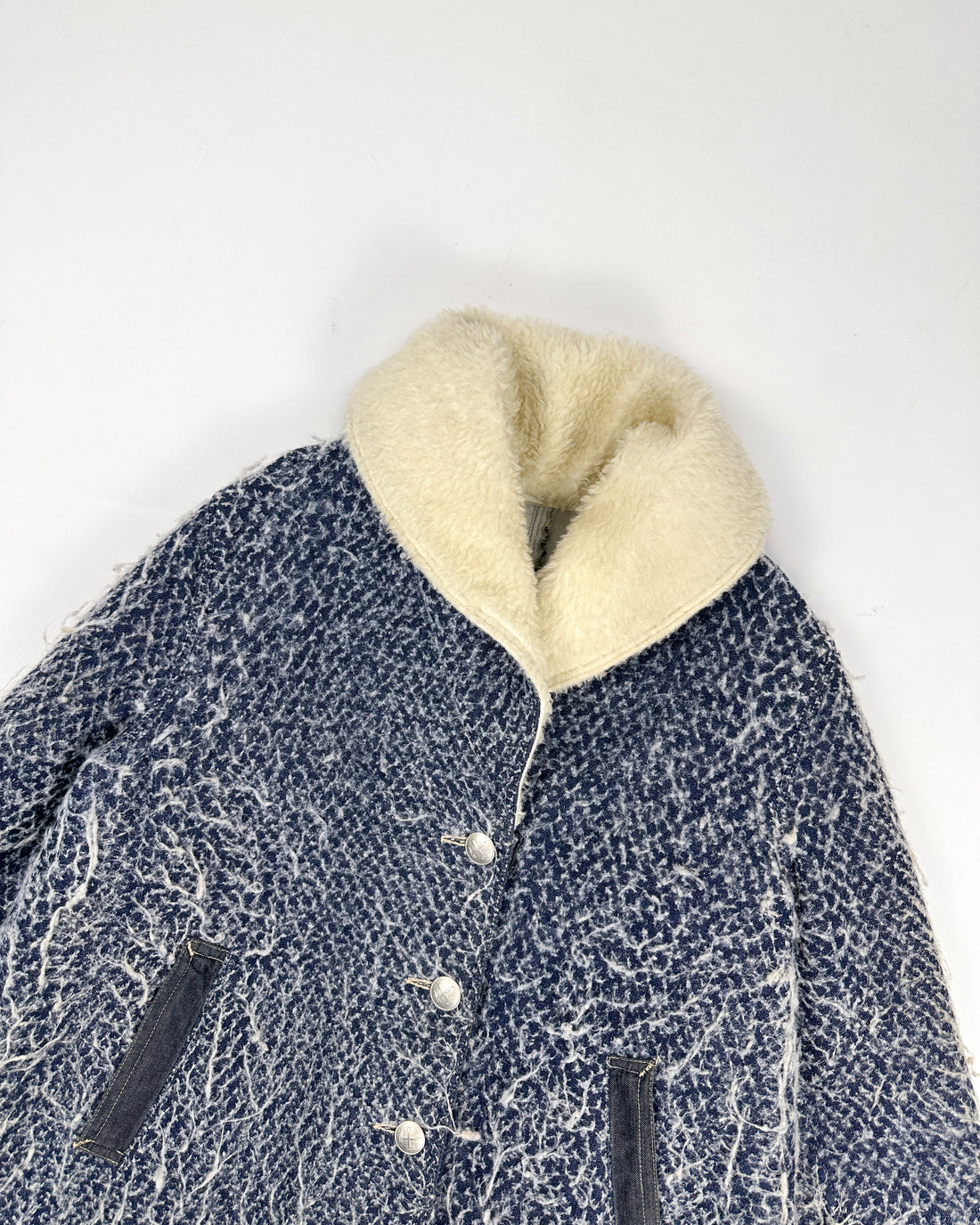 Marithé Francois Girbaud Blue Distressed Jacket 1990's