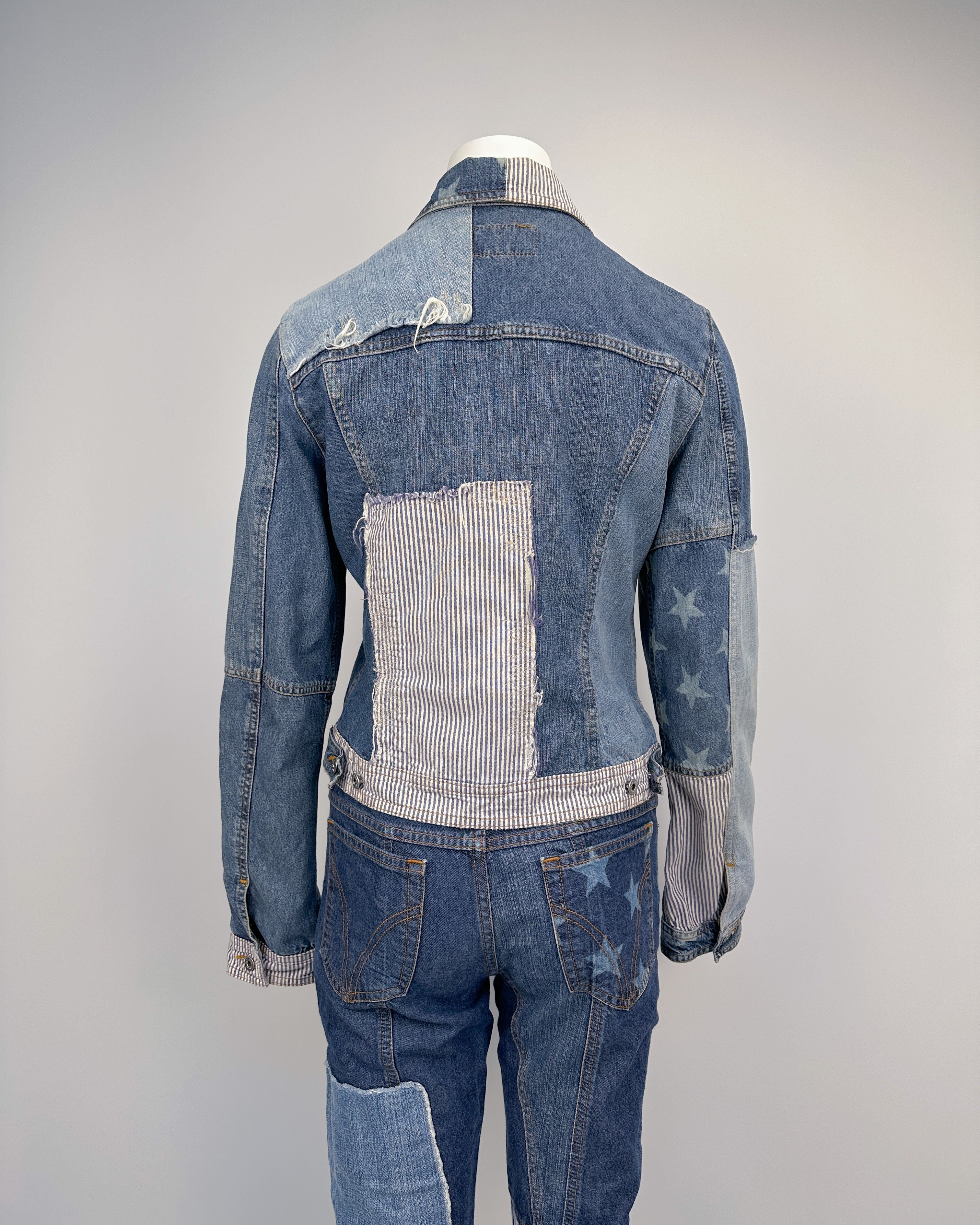 Dolce & gabbana sales patchwork denim jacket