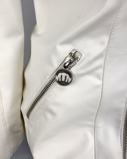 Mugler Polyurethane White Jacket + Pants Set 1990's