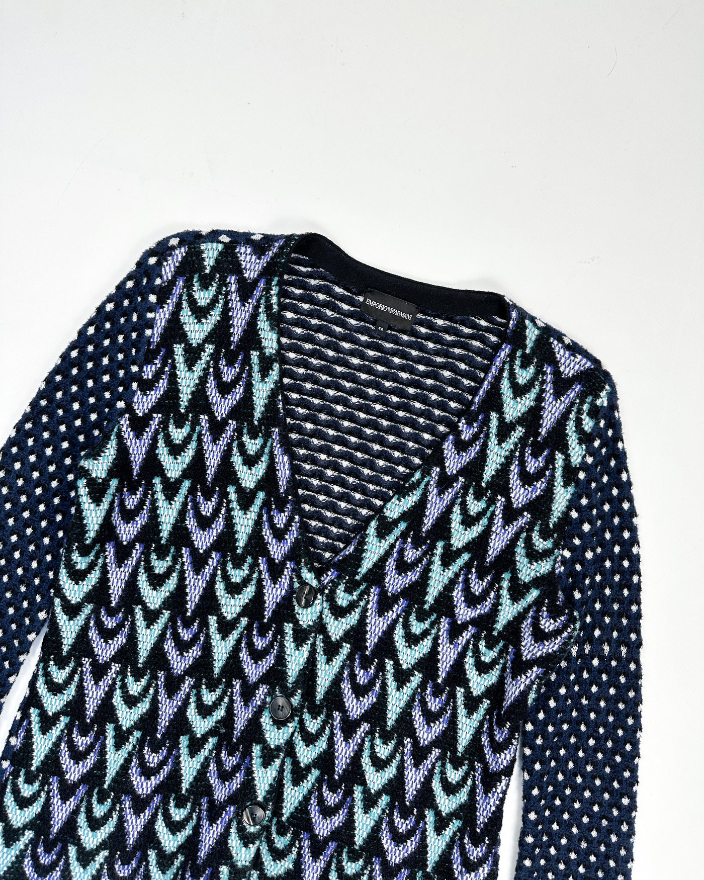 Armani Multicolor Wool Cardigan 1990's