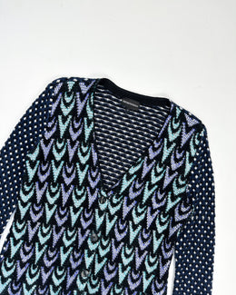 Armani Multicolor Wool Cardigan 1990's