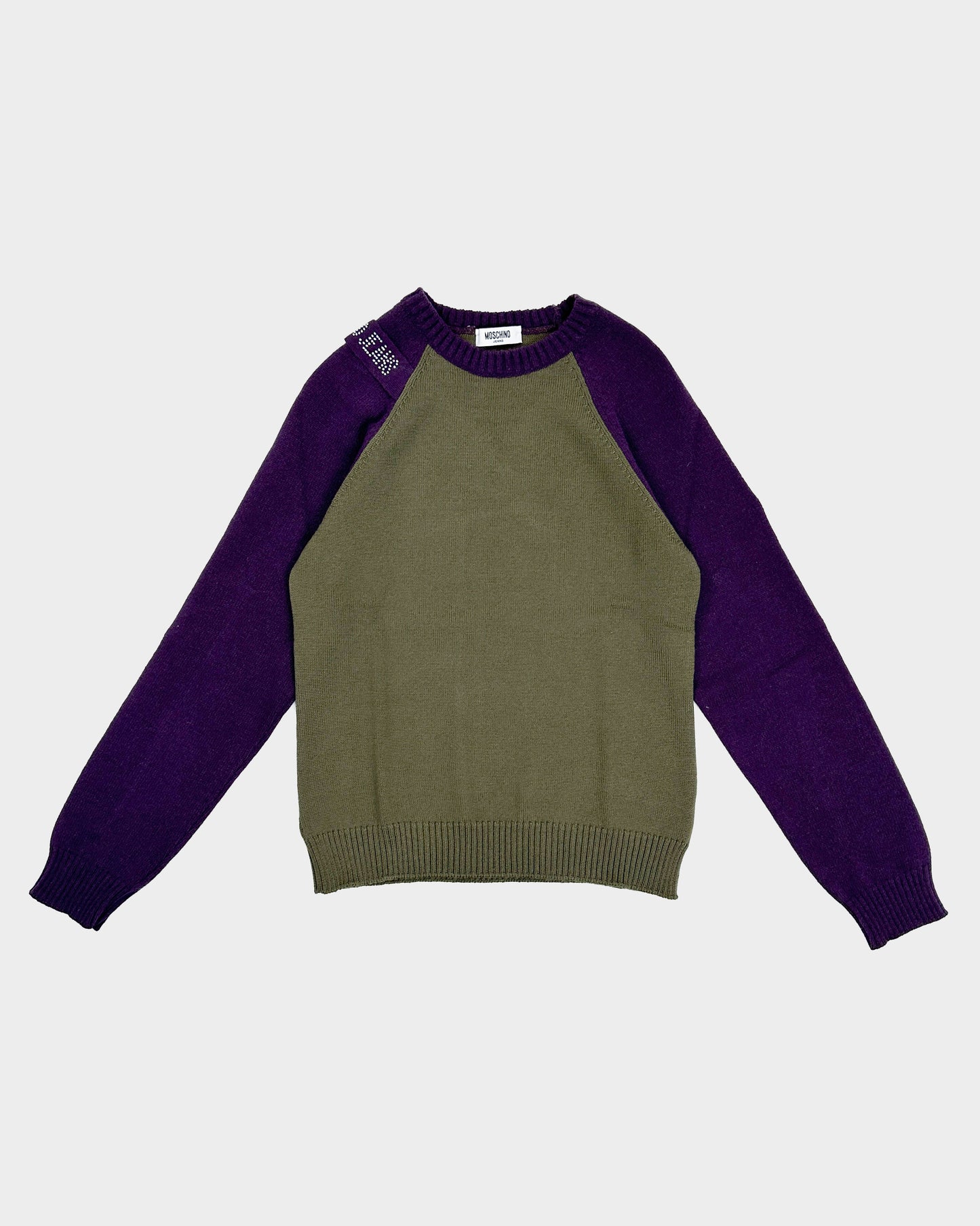 Moschino Purple and Green Knitwear 2000's