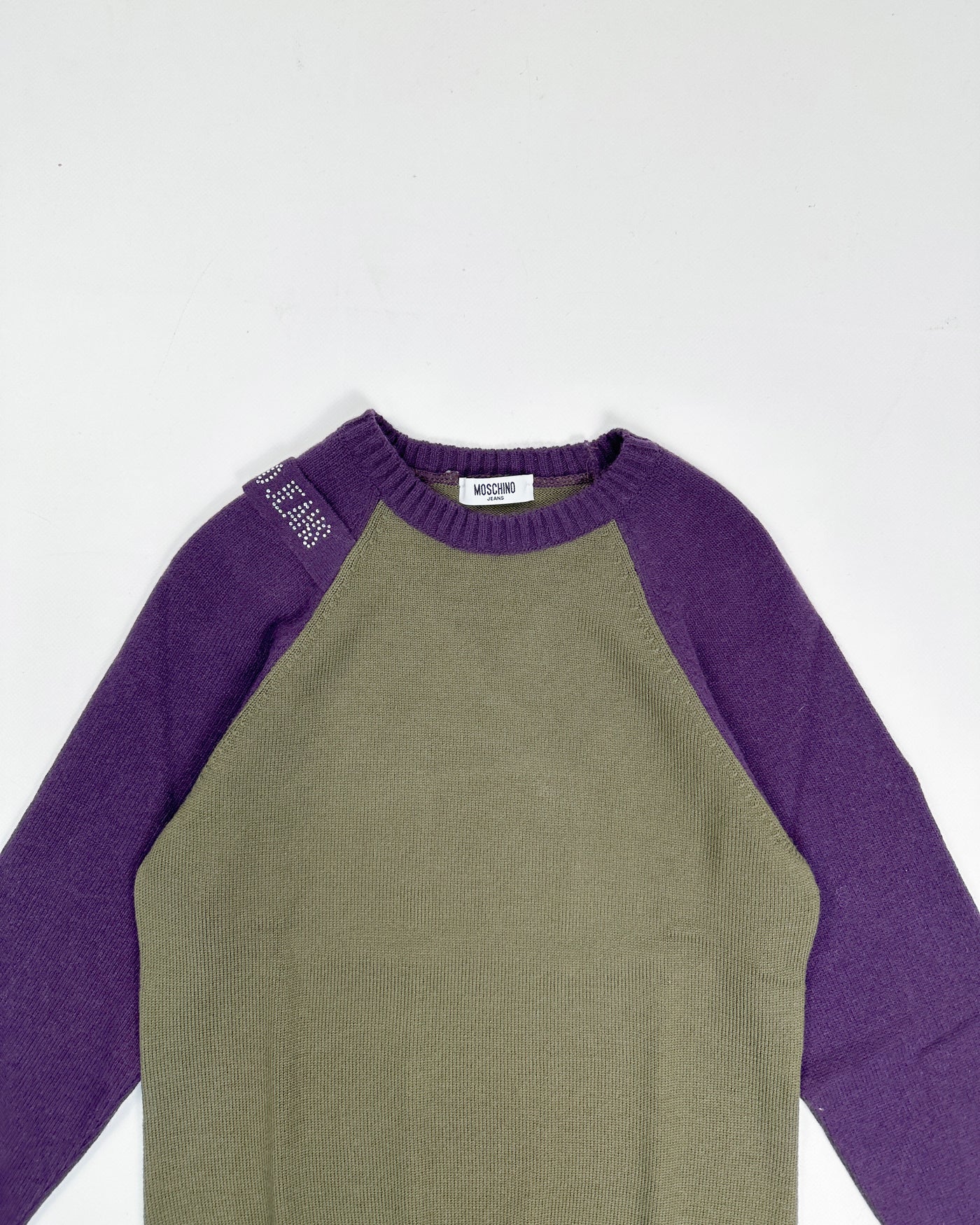 Moschino Purple and Green Knitwear 2000's
