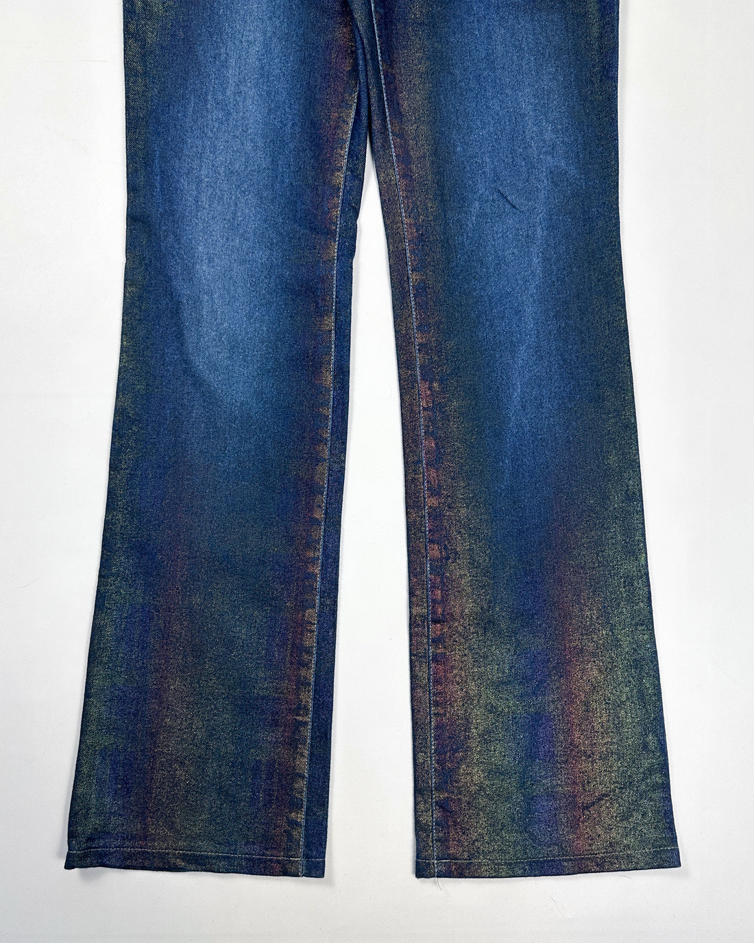 Versace Rainbow Shinny Denim Pants 2000's