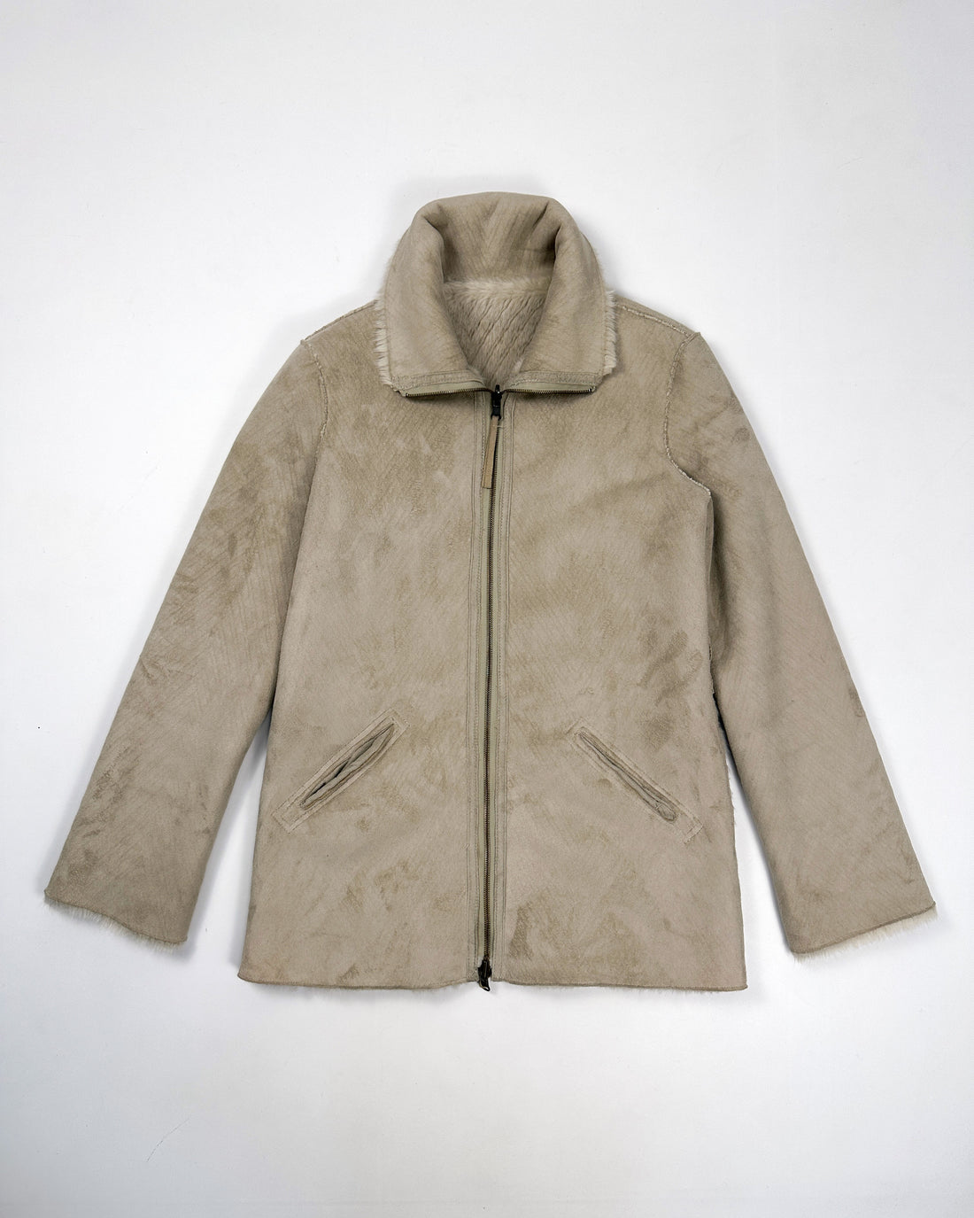 Armani Reversible Beige Fur Jacket 2000's