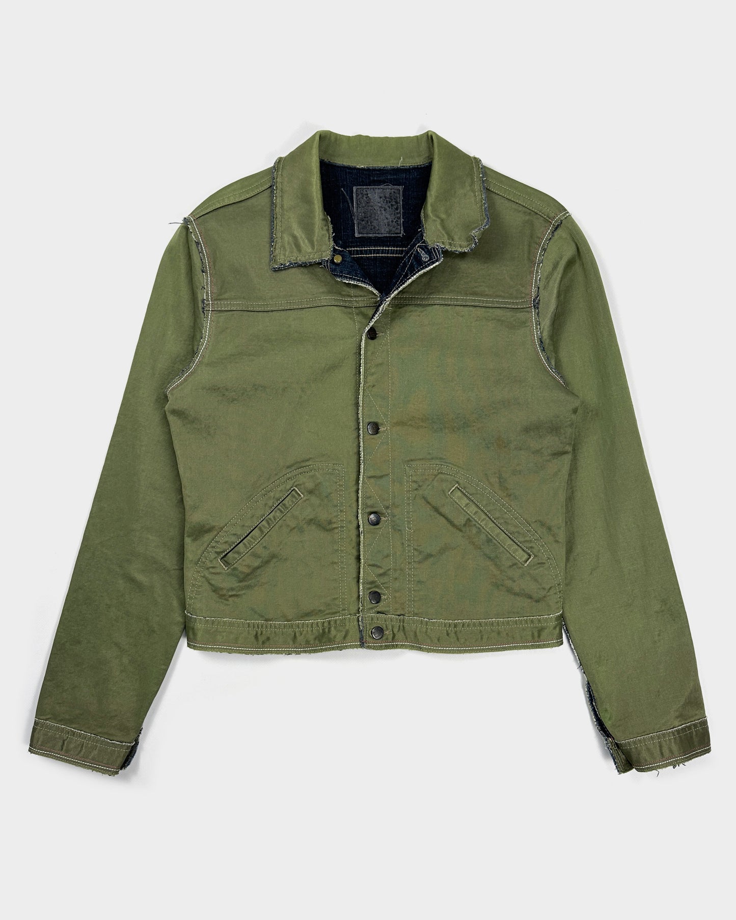 Marithé Francois Girbaud Green Denim Jacket 1990's