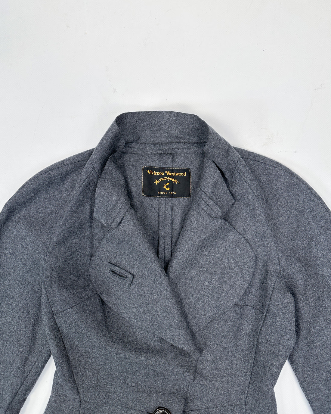 Vivienne Westwood Wool Grey Asymmetric Jacket 1900's