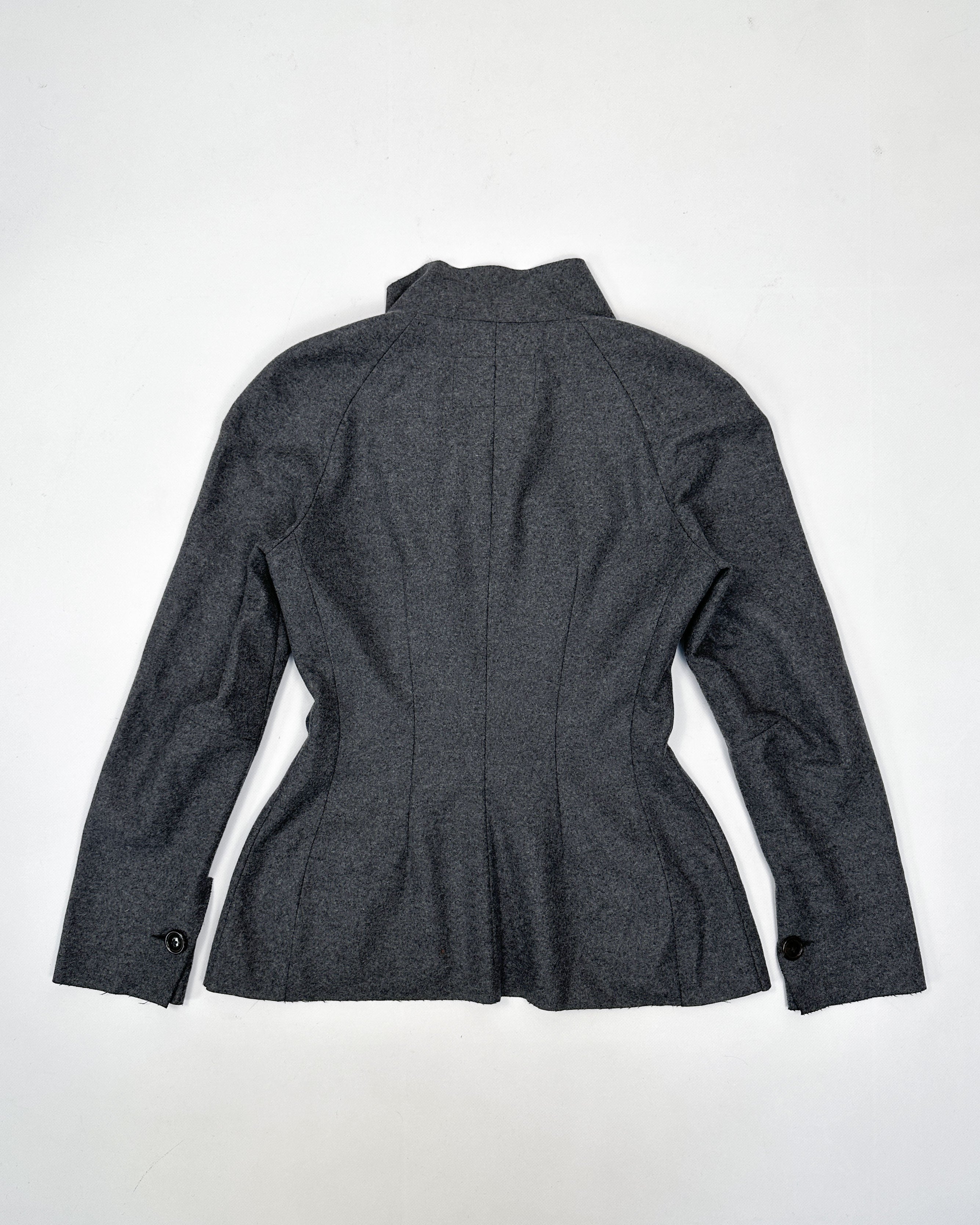 Vivienne Westwood Wool Grey Asymmetric Jacket 1900's – Vintage TTS