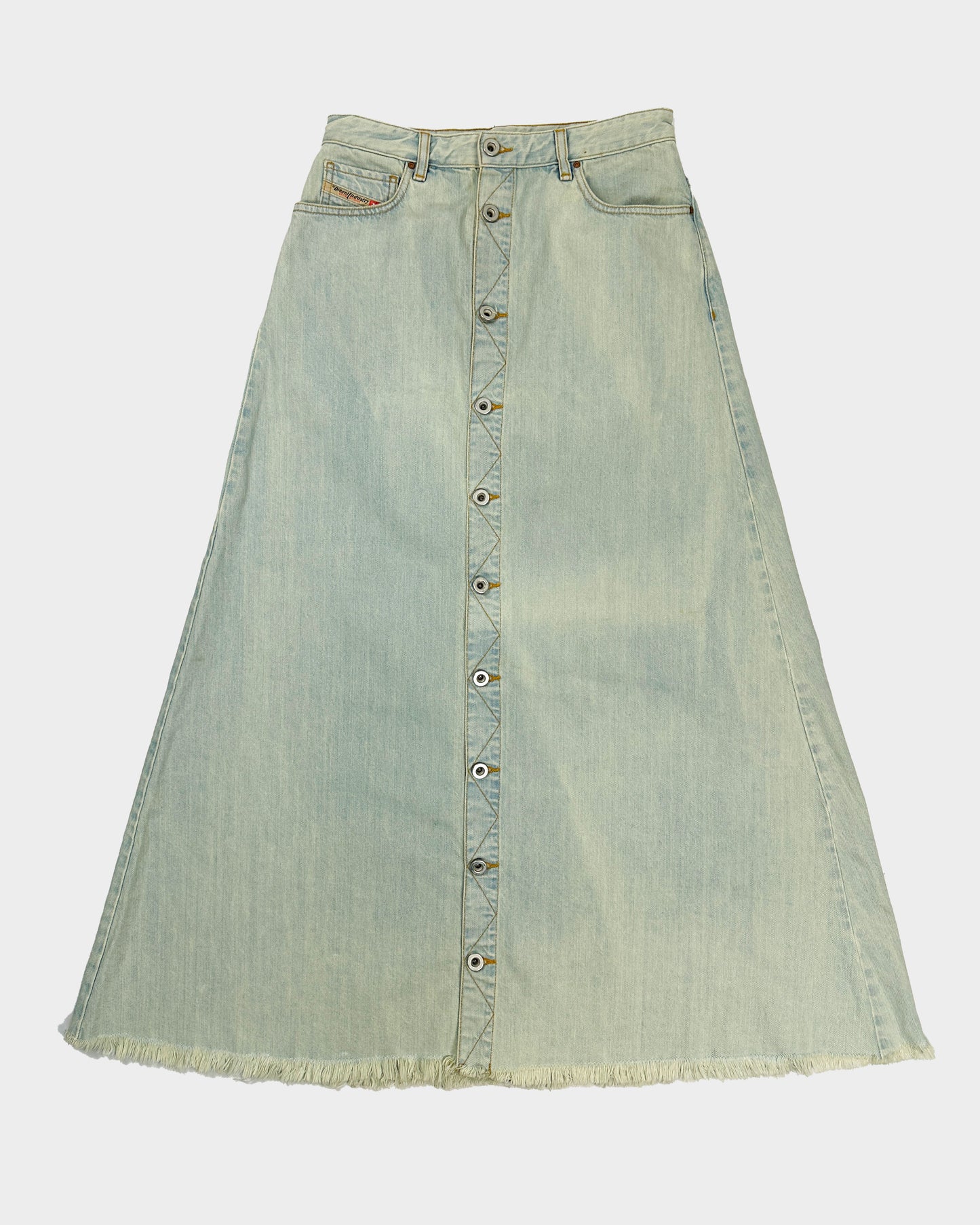 Diesel Long Denim Buttoned Skirt 2000's