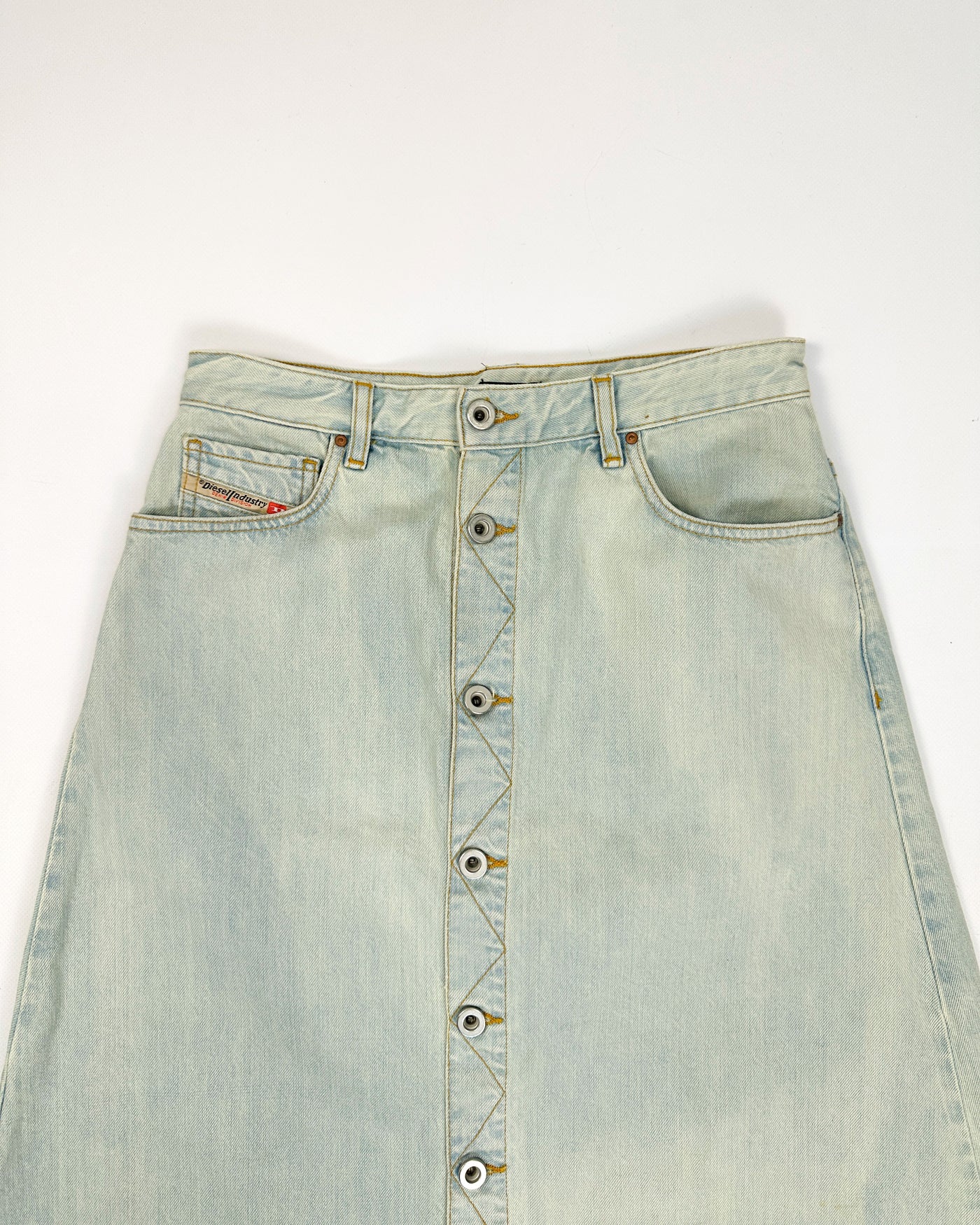 Diesel Long Denim Buttoned Skirt 2000's