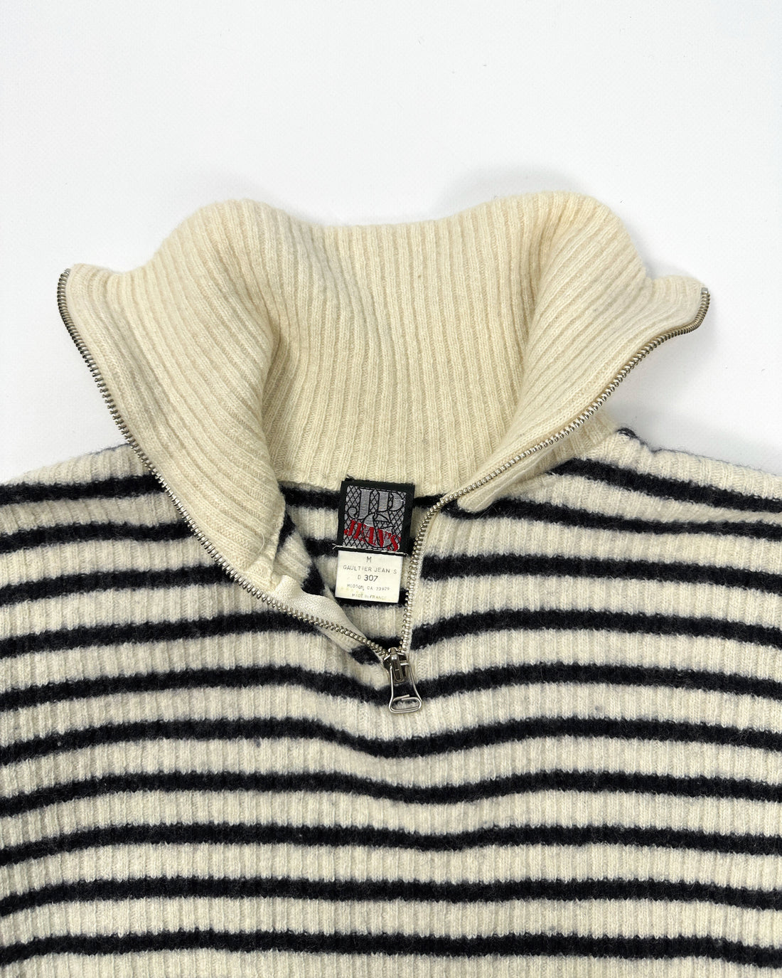 Jean Paul Gaultier 1/4 Zip Wool Pullover 1980's