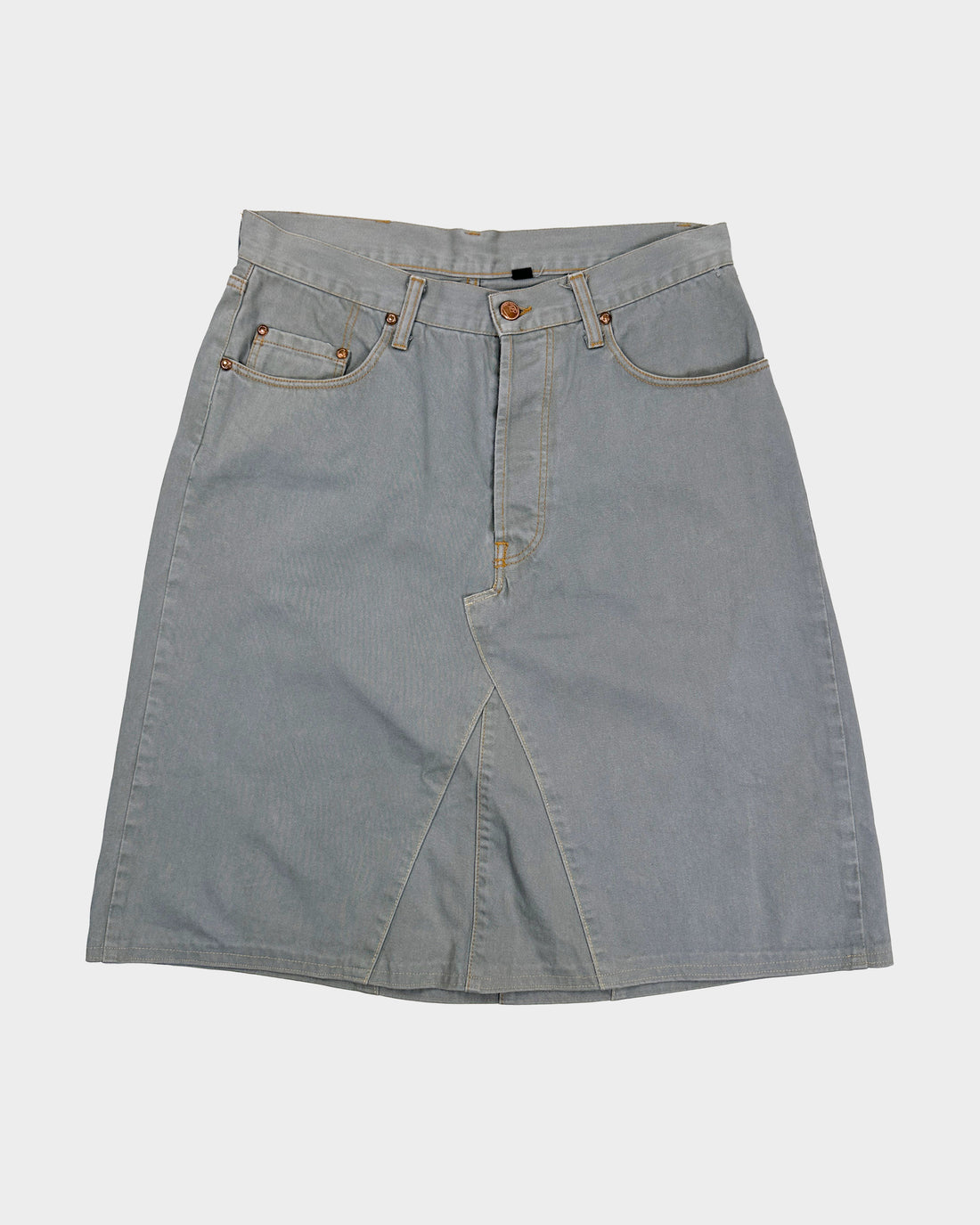 Kenzo Grey Denim Skirt 2000's