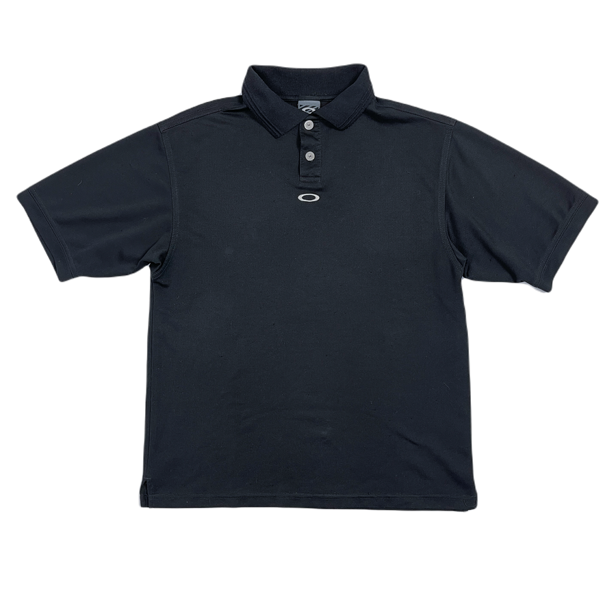 Oakley Software Black Polo Shirt 1990's