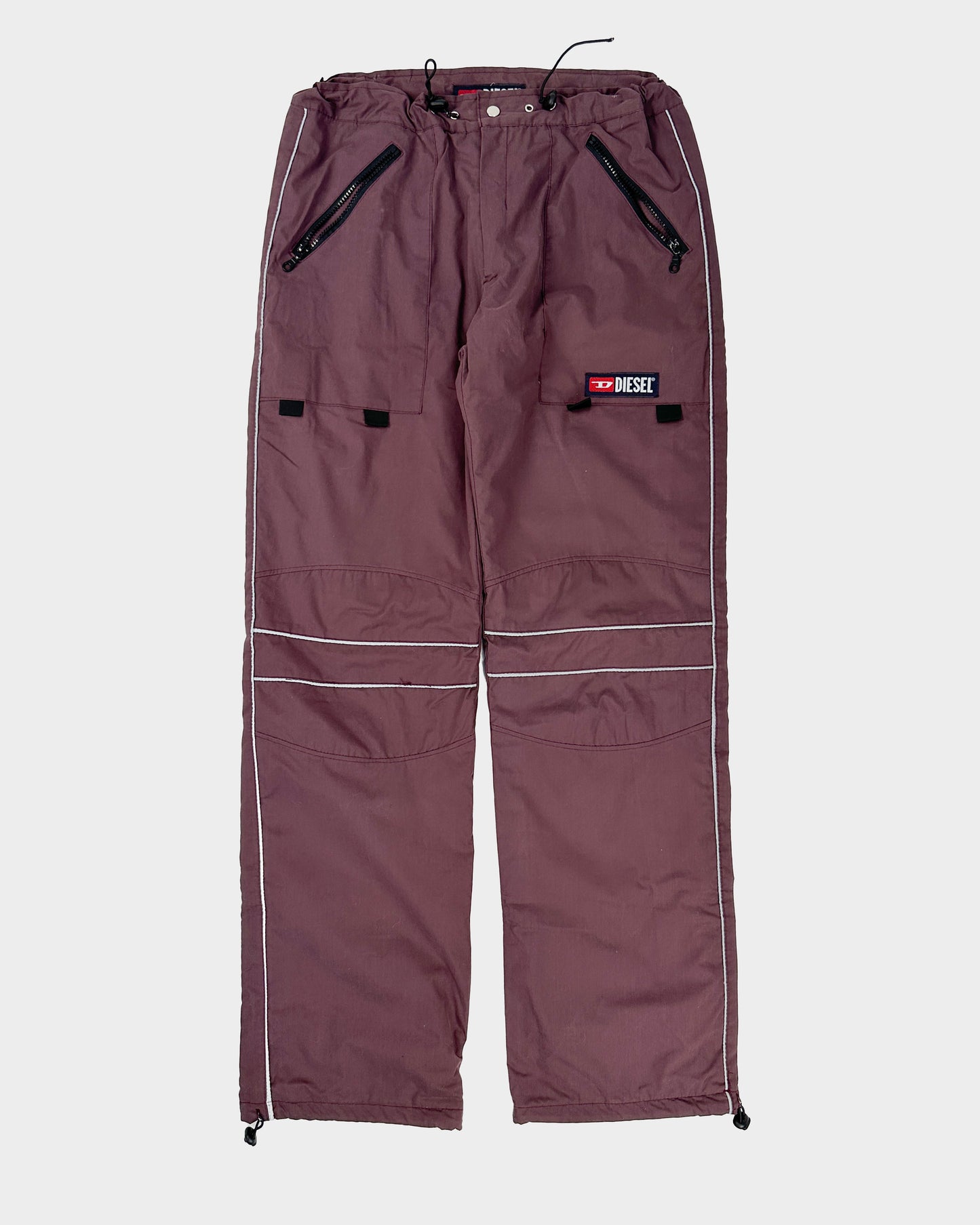 Diesel Burgundy Adjustable Pants 2000's