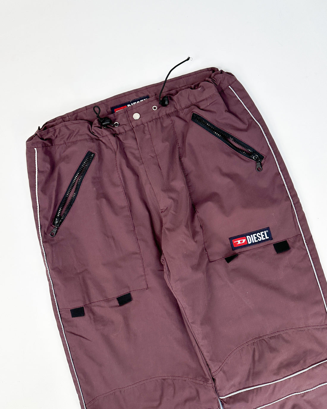 Diesel Burgundy Adjustable Pants 2000's