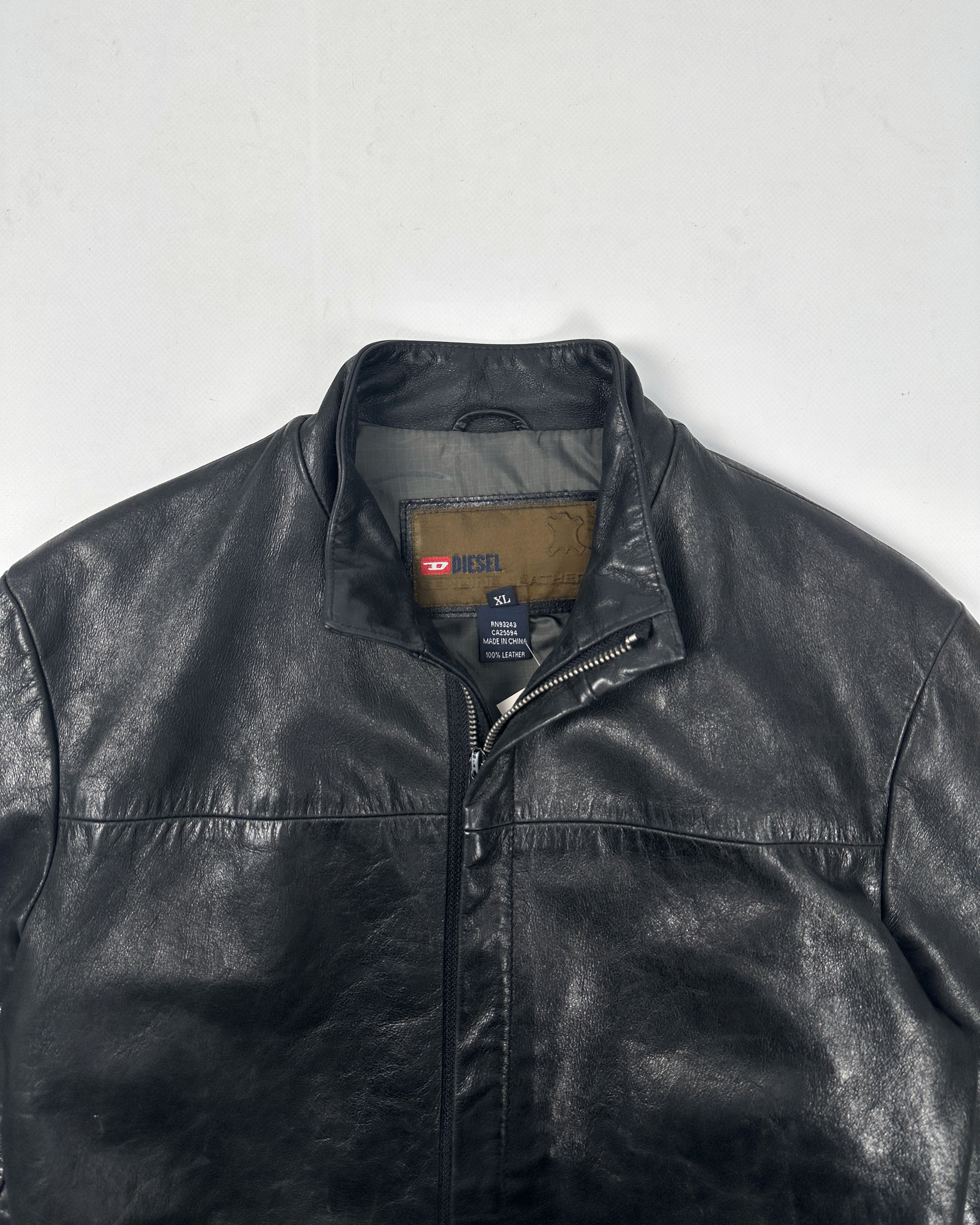 Diesel rn93243 sale ca25594 leather jacket