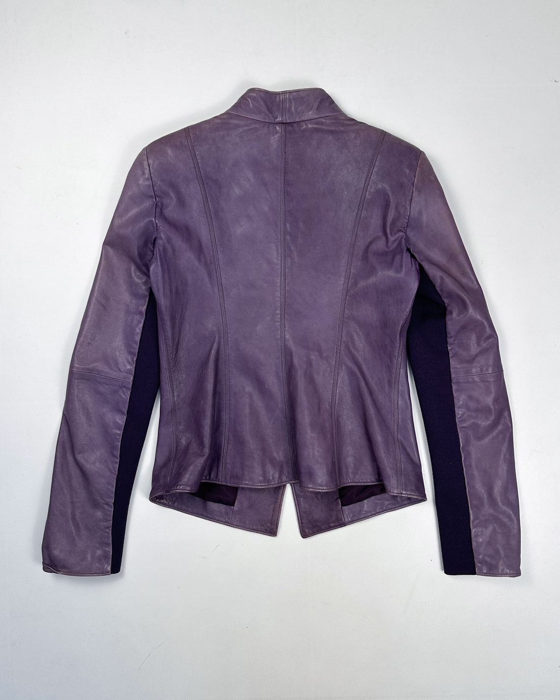 Armani Purple One Button Leather Blazer 2011