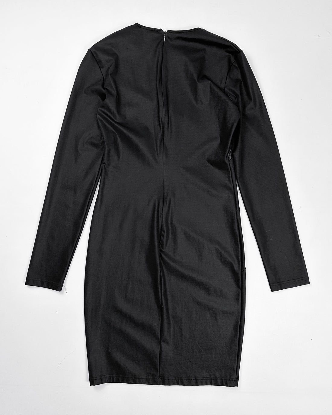 Mugler Long-sleeve Black Scrapes Dress 2000's