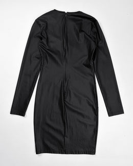 Mugler Long-sleeve Black Scrapes Dress 2000's