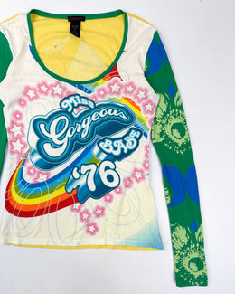 Custo Barcelona "Gorgeous babe" Long sleeve Top 1990's