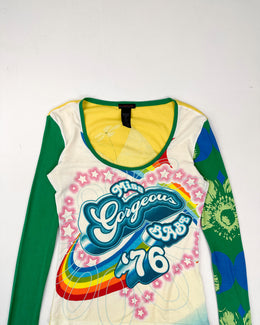 Custo Barcelona "Gorgeous babe" Long sleeve Top 1990's