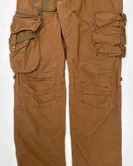 Ralph Lauren Brown And Green 3D Cargo Pants 1990's