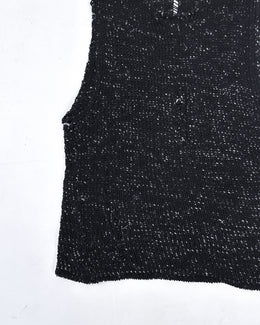 Energie Distressed Knitted Linen Vest 2000's