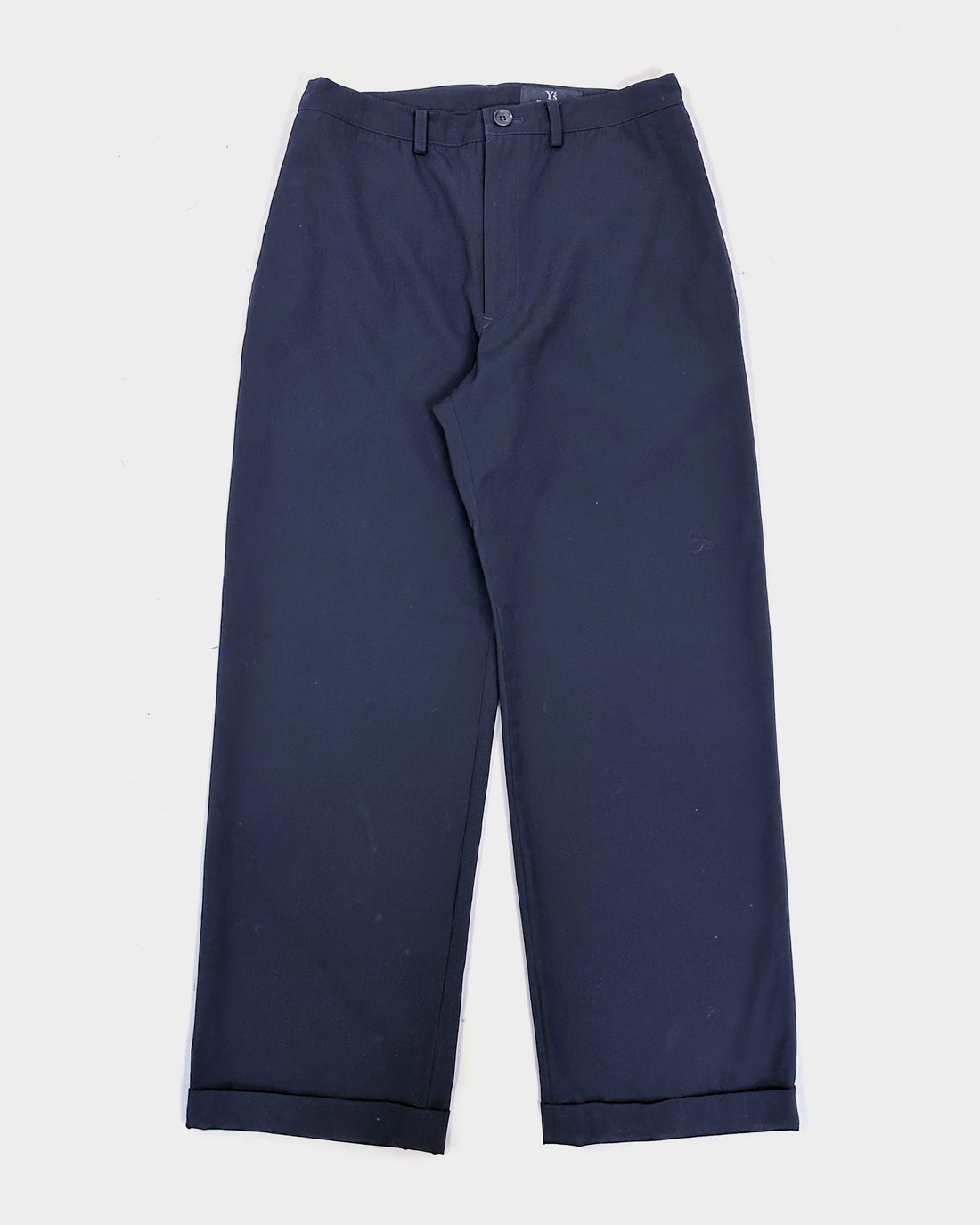 Yohji Yamamoto Wool Thin Navy Blue Pants 2008