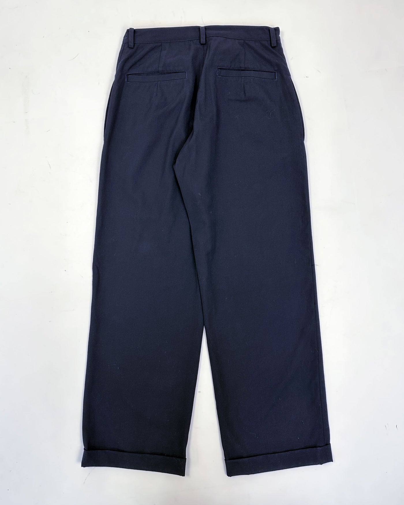 Yohji Yamamoto Wool Thin Navy Blue Pants 2008