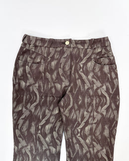 Mugler Jungle Print Flare Pants 2000's