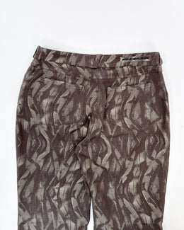 Mugler Jungle Print Flare Pants 2000's
