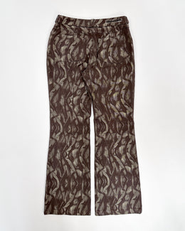 Mugler Jungle Print Flare Pants 2000's