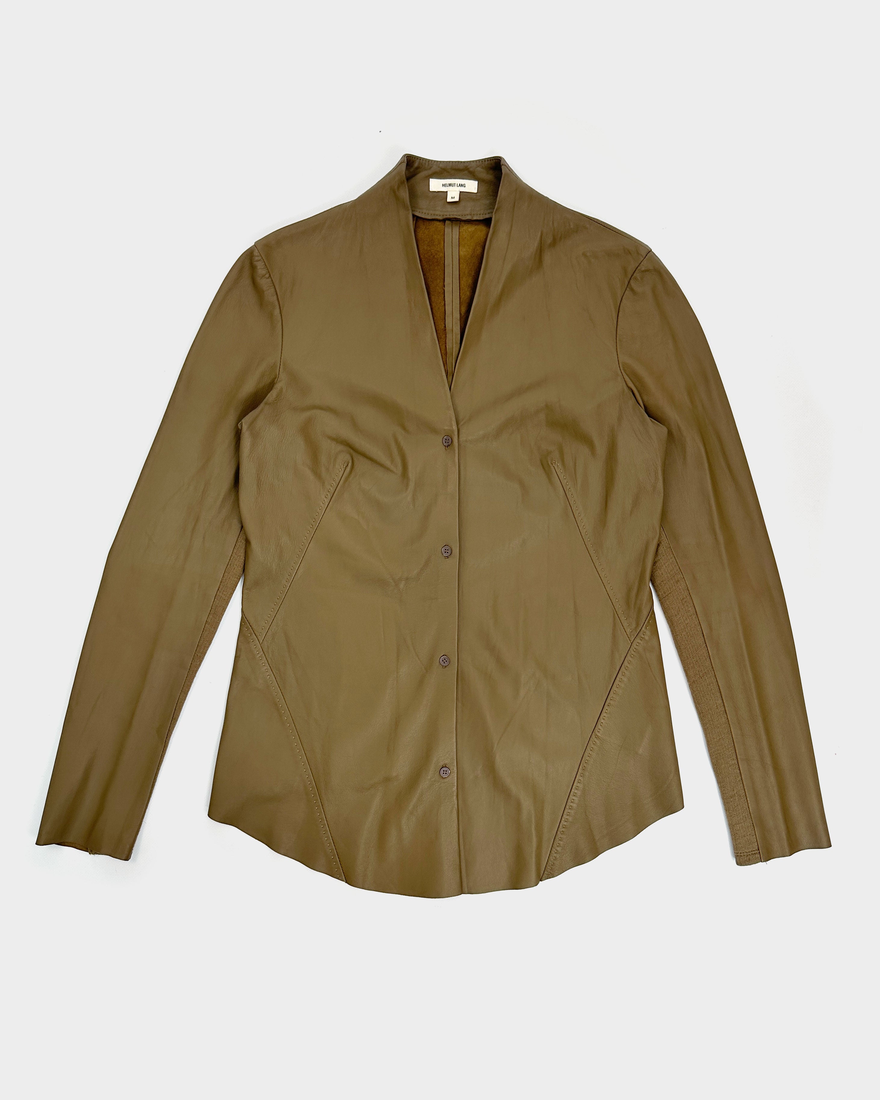 Helmut lang hot sale leather blazer