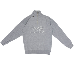 Dolce & Gabbana Grey 1/4 Zip Crewneck 2000's
