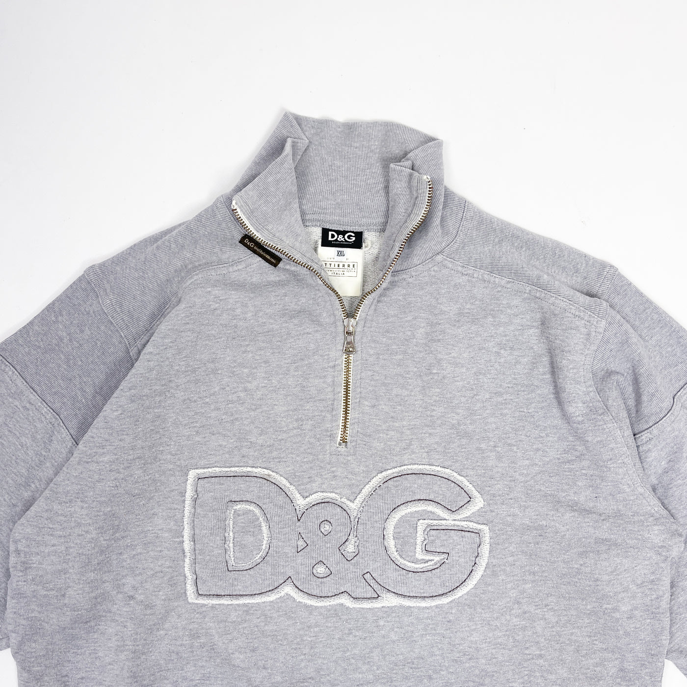 Dolce & Gabbana Grey 1/4 Zip Crewneck 2000's