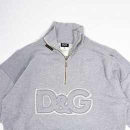 Dolce & Gabbana Grey 1/4 Zip Crewneck 2000's